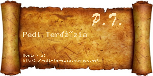 Pedl Terézia névjegykártya